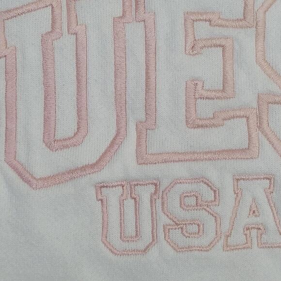 Vintage 90s GUESS USA Sweatshirt Womens Large 23x24 White - Picture 15 of 16